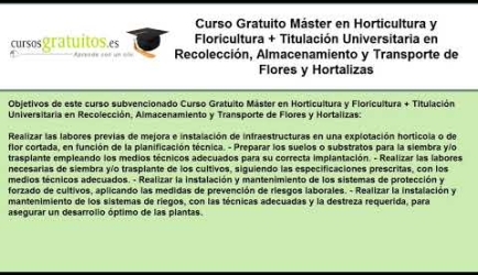 Formación en Horticultor: los expertos nos exponen sus experiencias